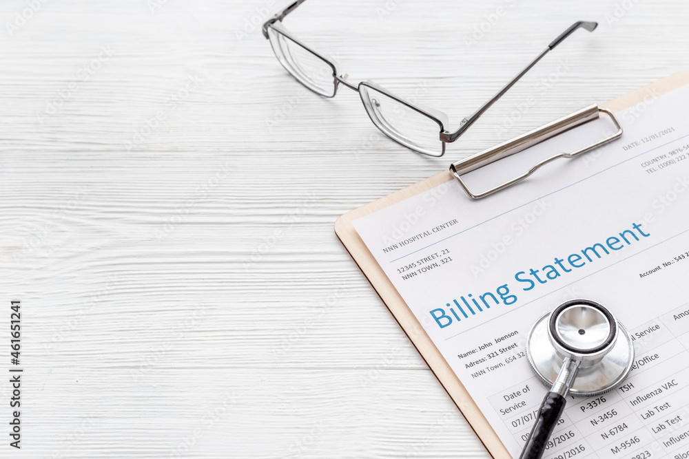 Accounting medical billing statement with calculator Accounting medical billing statement with calculator