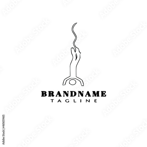 bungee jumper cartoon logo icon design cute black isolated vector illustration