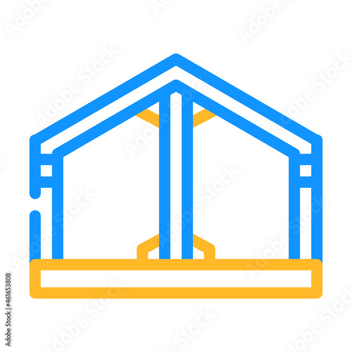 building metallic framework color icon vector. building metallic framework sign. isolated symbol illustration