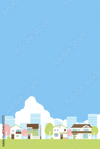 背景素材_ニュータウンの街並み