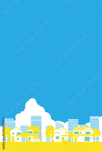 背景素材_ニュータウンの街並み