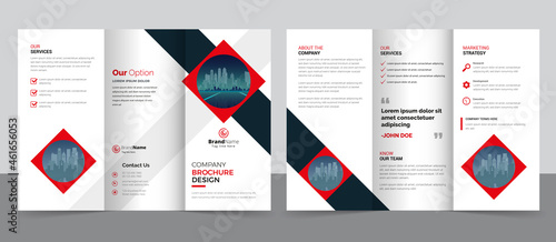 Creative corporate modern business trifold brochure template, trifold layout, a4 size brochure