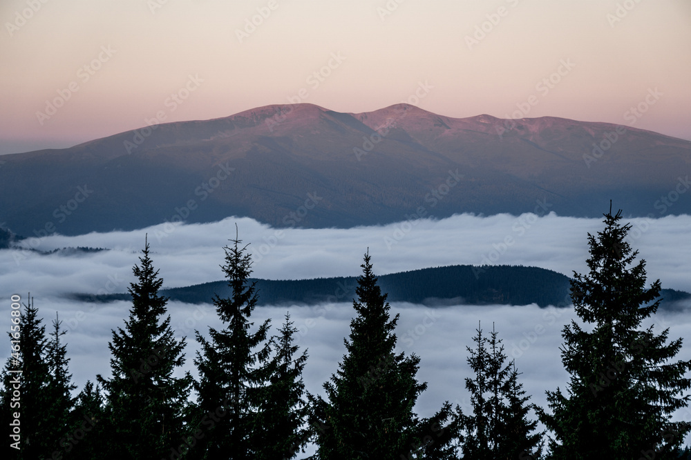 Sunrise in Carpathians