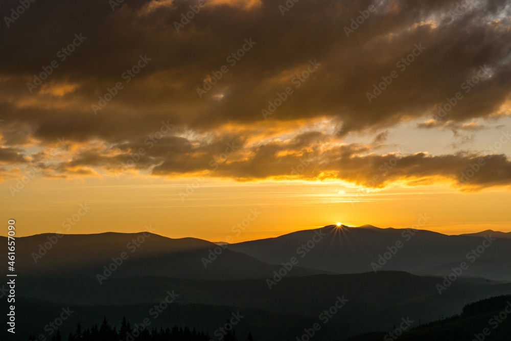 sunset in Carpathians