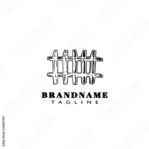 picket fence cartoon logo icon design template vector illustration