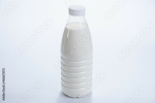Milk bottle food isolated container. liquid