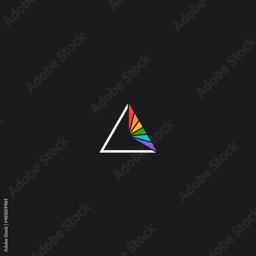 prism and rainbow vector