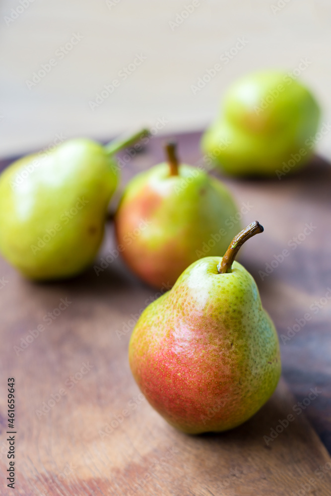 pears on a table pears on a table