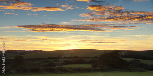 sunset over Southdowns in sussex