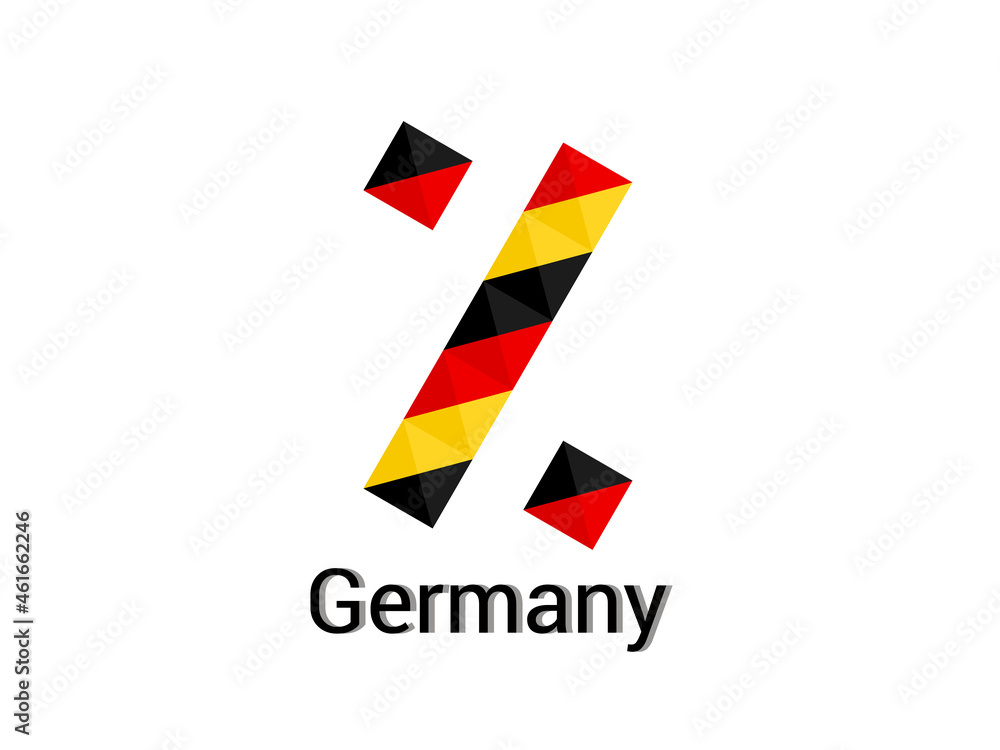 Creative percent icon with 3d germany colors concept. Good for print, t-shirt design, logo, etc. Creative percent icon with 3d germany colors concept. Good for print, t-shirt design, logo, etc.