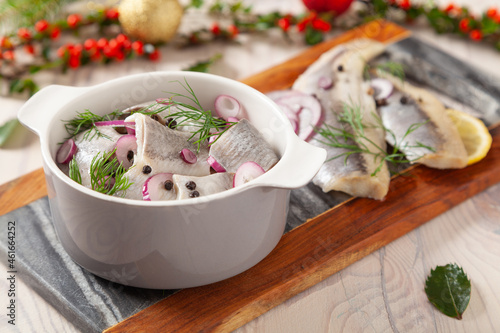Fotografie Herring fillets in oil