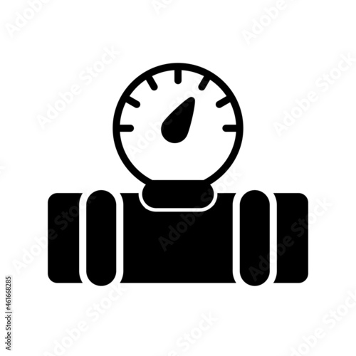 Fuel Guage Glyph Vector Icon Design