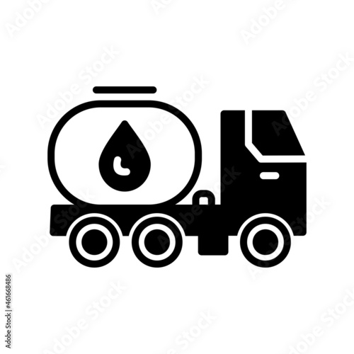 Fuel Tank Glyph Vector Icon Design