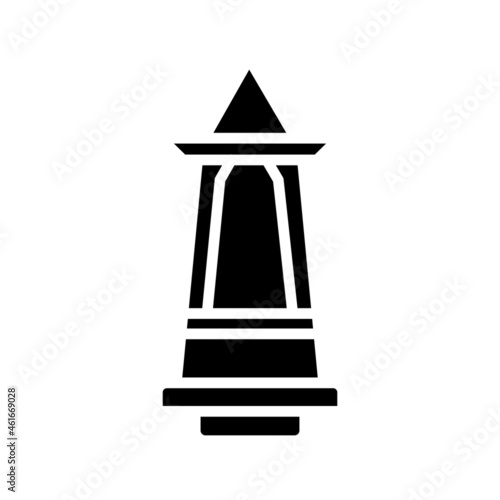 Obelisk Glyph Vector Icon Design
