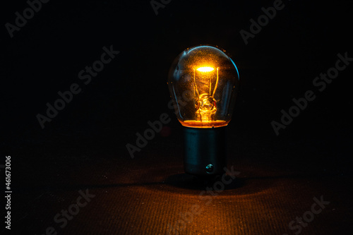 light bulb on a dark background