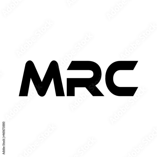 MRC letter logo design with white background in illustrator, vector logo modern alphabet font overlap style. calligraphy designs for logo, Poster, Invitation, etc.