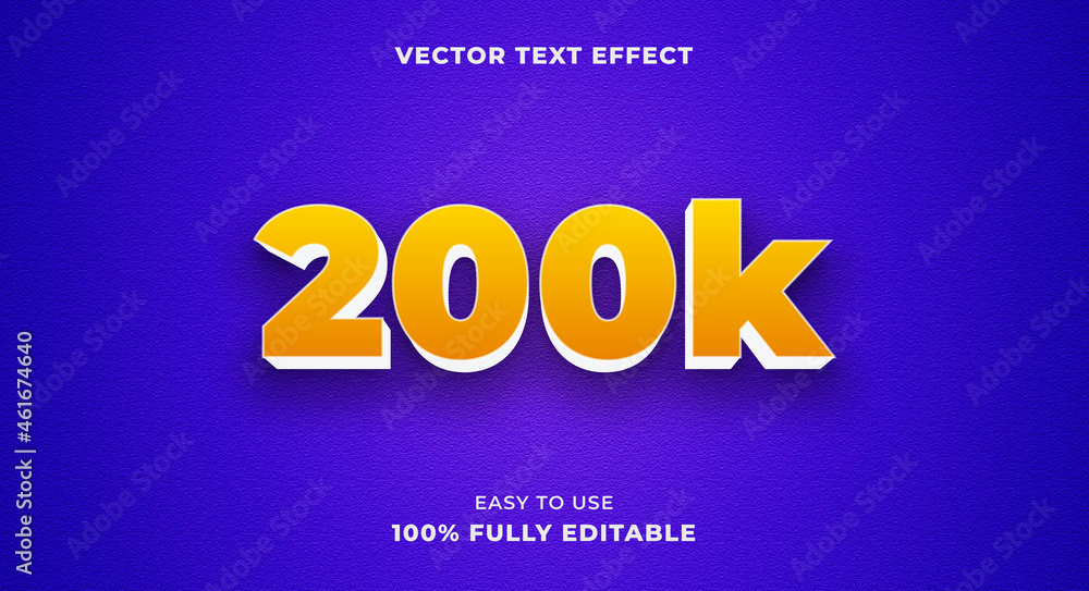 New 3D 200K Editable Vector Text Effect