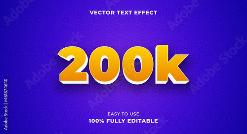 New 3D 200K Editable Vector Text Effect photo