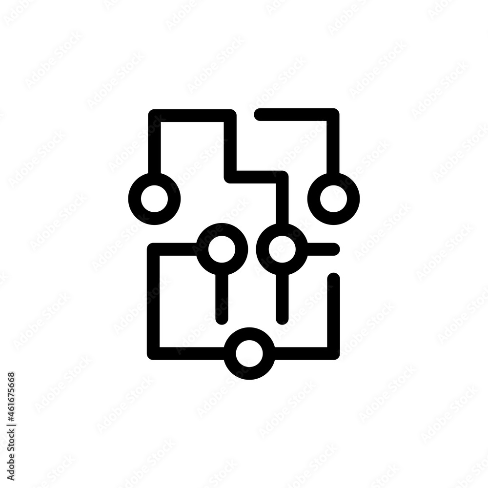 Chip icon isolated on white background. Circle chip icon for web site and app. Modern flat microchip symbol. Vector illustration, abstract concept Chip icon isolated on white background. Circle chip icon for web site and app. Modern flat microchip symbol. Vector illustration, abstract concept