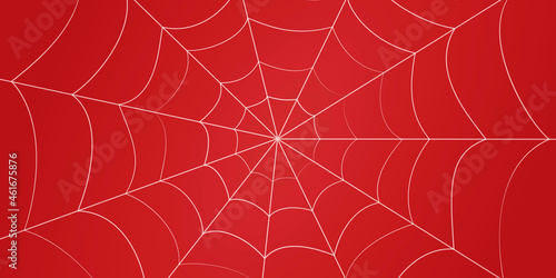 Vector Illustration Red Spider Web Background