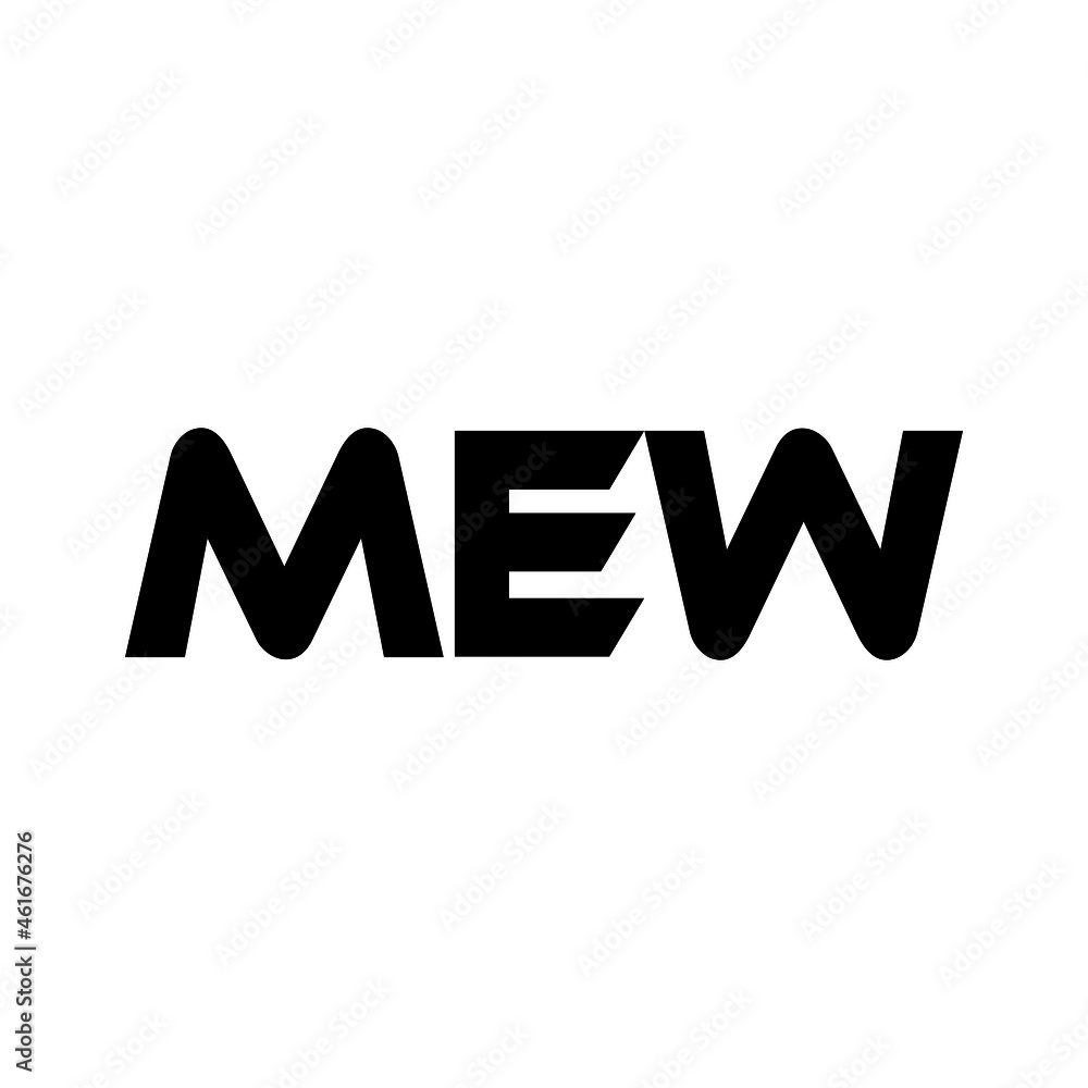 Vecteur Stock MEW letter logo design with white background in