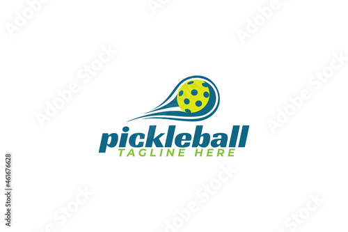 pickleball logo vector graphic for any business especially for sport club, team, association, community, etc.