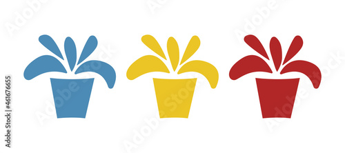 plant icon, organic produce, vector illustration