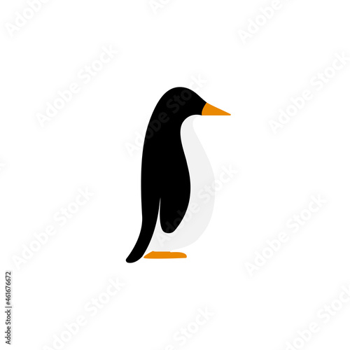 penguin icon, arctic animal, vector illustration