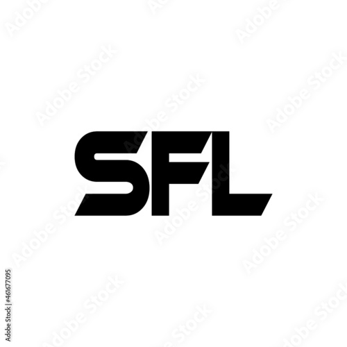 SFL letter logo design with white background in illustrator, vector logo modern alphabet font overlap style. calligraphy designs for logo, Poster, Invitation, etc.
