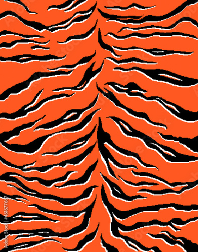 tiger skin pixel art Ethnic seamless pattern. boho print, abstract vintage ornament.