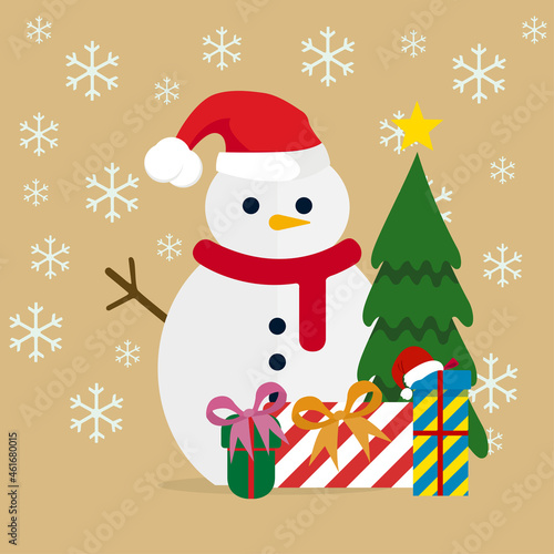 icon of snowman  christmas  snow  holiday weekend  free time  vector illustration