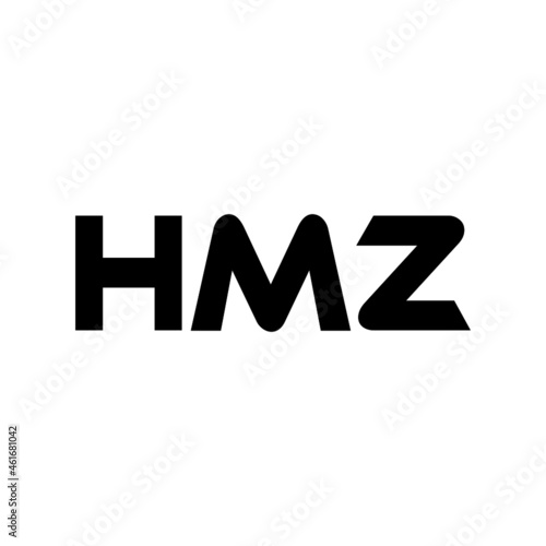HMZ letter logo design with white background in illustrator, vector logo modern alphabet font overlap style. calligraphy designs for logo, Poster, Invitation, etc.
