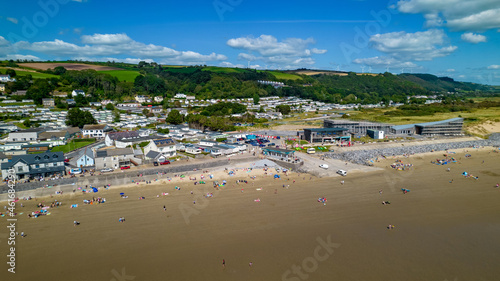 Holidaymakers flock to the beach in South Wales and take advantage of a staycation