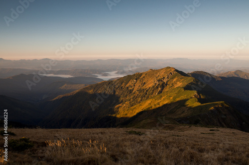 Montenegrin ridge in the Carpathians autumn