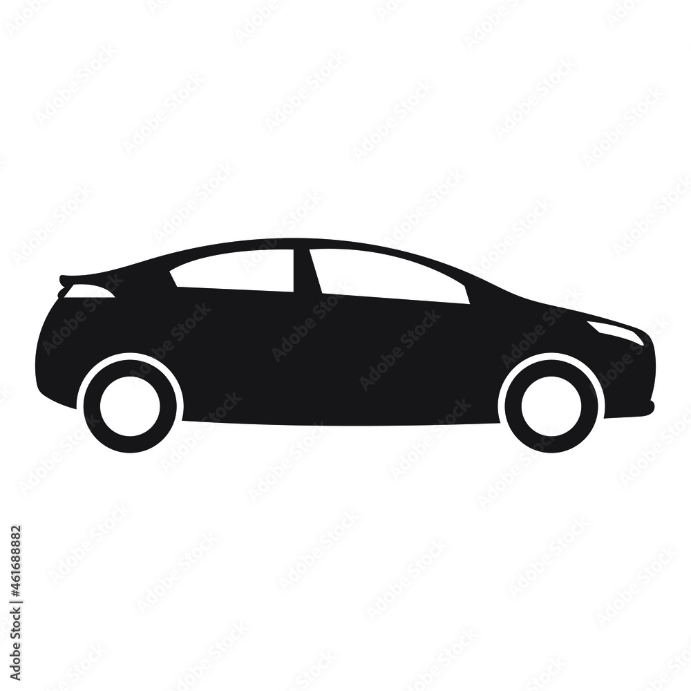 Car icon vector. Car silhouette.