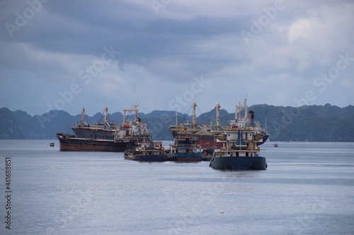 Ships at anchor