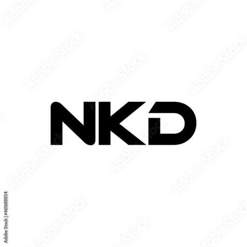 NKD letter logo design with white background in illustrator, vector logo modern alphabet font overlap style. calligraphy designs for logo, Poster, Invitation, etc.