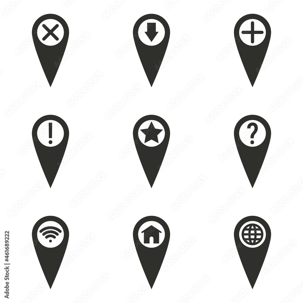 Vector illustration on the theme navigation, marker Vector illustration on the theme navigation, marker