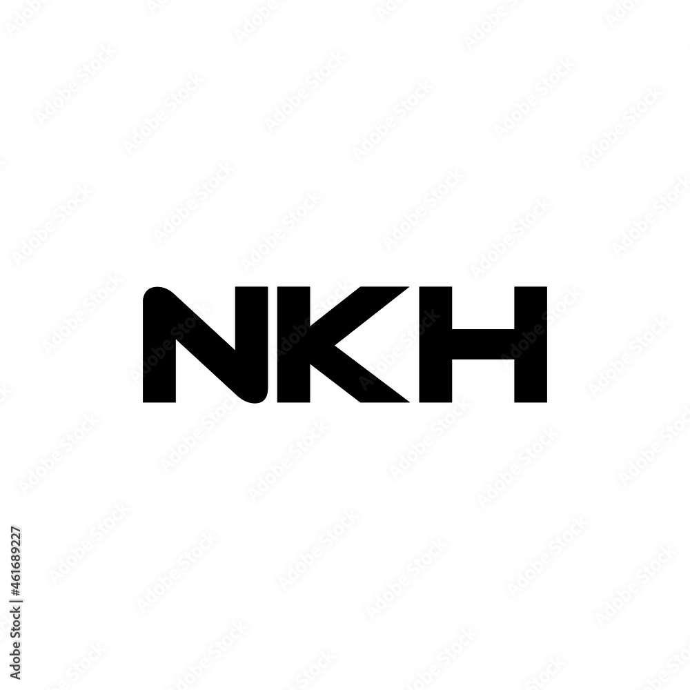 NKH letter logo design with white background in illustrator, vector logo modern alphabet font overlap style. calligraphy designs for logo, Poster, Invitation, etc.