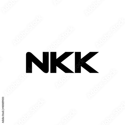 NKK letter logo design with white background in illustrator, vector logo modern alphabet font overlap style. calligraphy designs for logo, Poster, Invitation, etc.