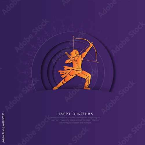 DUSSEHRA- abstract illustration of dussehra. vector