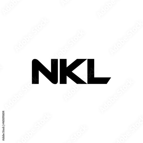 NKL letter logo design with white background in illustrator, vector logo modern alphabet font overlap style. calligraphy designs for logo, Poster, Invitation, etc.