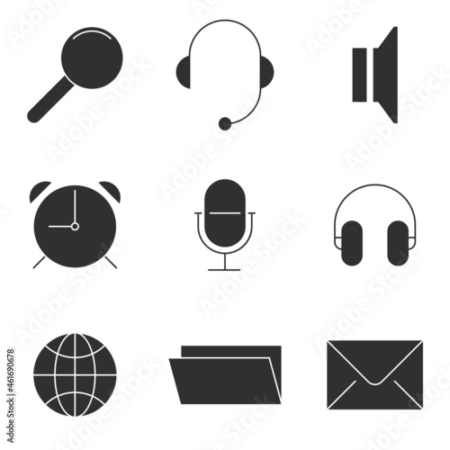 Vector illustration on the theme media and communication