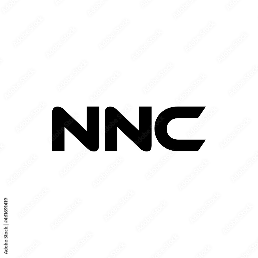 NNC letter logo design with white background in illustrator, vector ...
