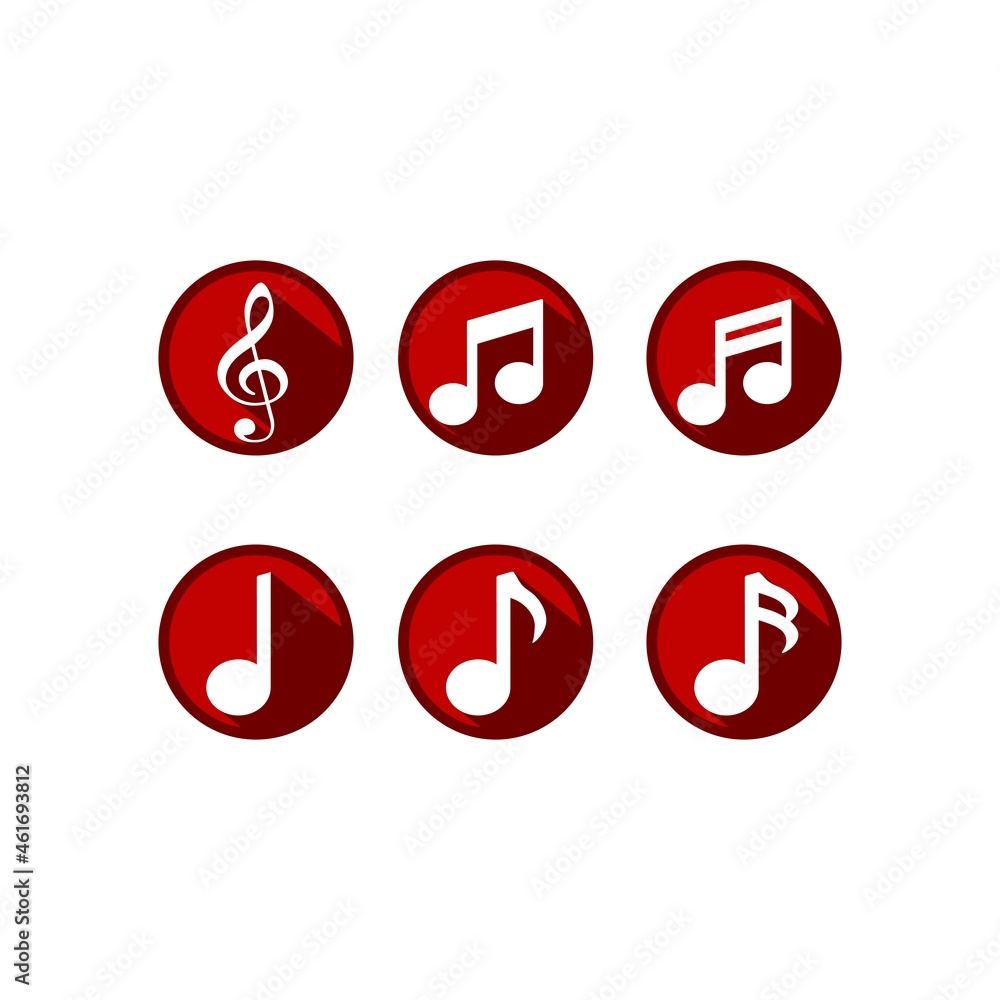 Music Tone Icon Set Vector Design Music Tone Icon Set Vector Design