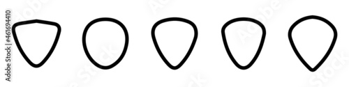 guitar pick set on white background