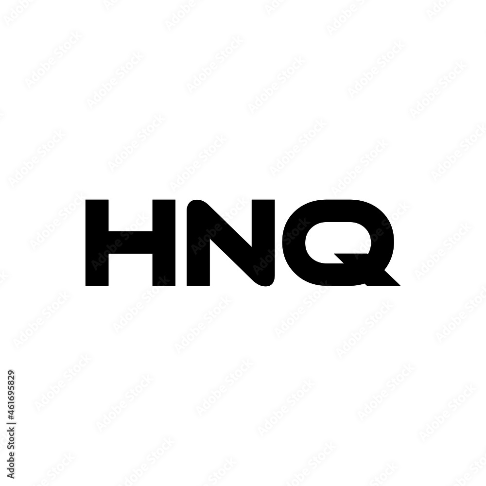 HNQ letter logo design with white background in illustrator, vector logo modern alphabet font overlap style. calligraphy designs for logo, Poster, Invitation, etc.