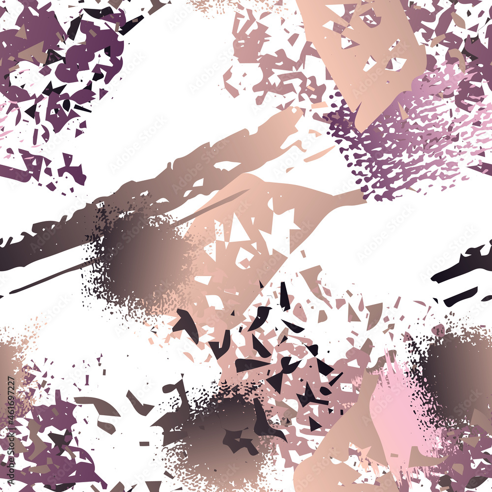 Blots Seamless Pattern. Fashion Concept. Distress Blots Seamless Pattern. Fashion Concept. Distress