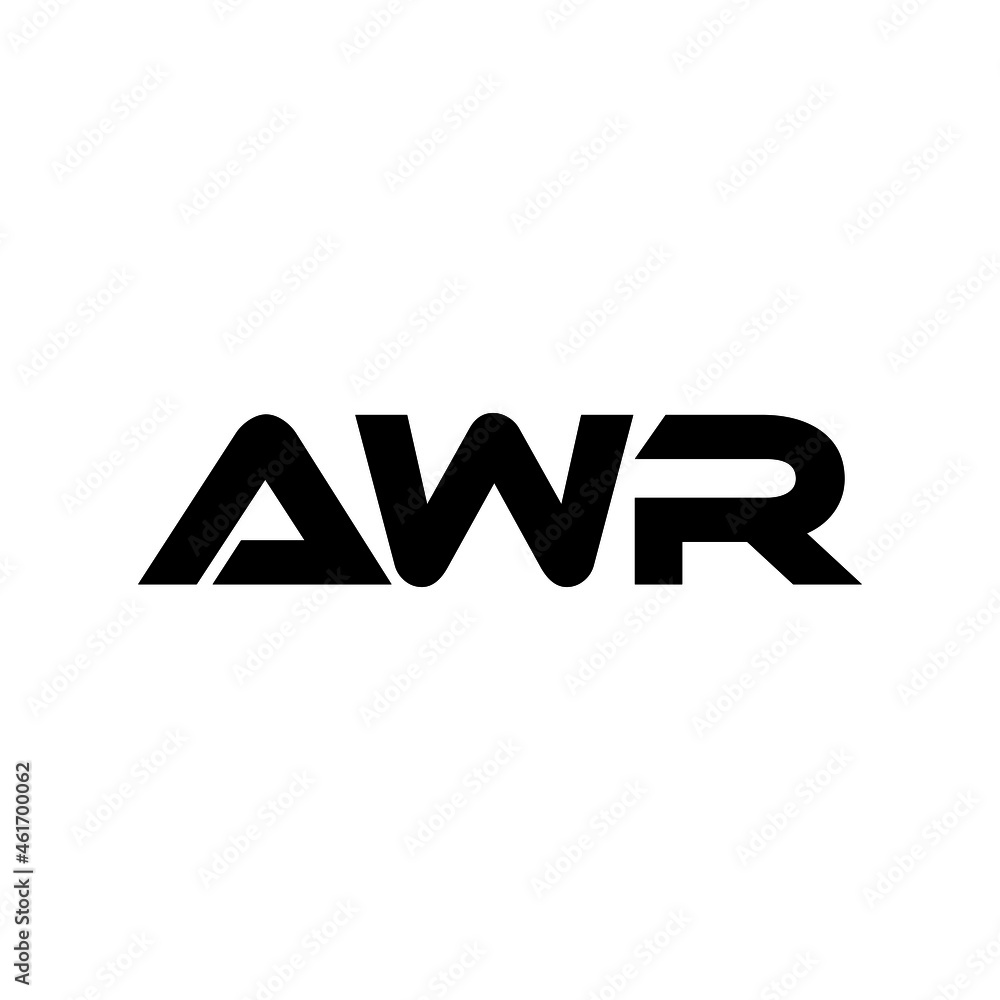 AWR letter logo design with white background in illustrator, vector logo modern alphabet font overlap style. calligraphy designs for logo, Poster, Invitation, etc.