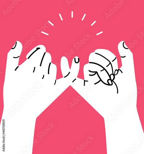 hands making  promise icon concept